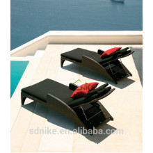 wholesale rattan/wicker outdoor furniture + Aluminium frame pool sun bed +sun lounger